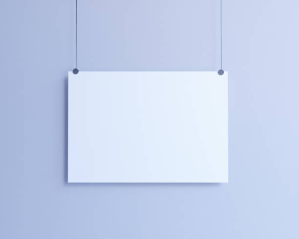 istock Poster Mock-up, Mock-up Template On Isolated White Background, Ready For Your Design, 3D Illustration. 949891932