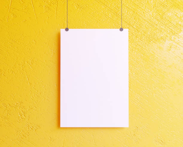 istock Poster Mock-up, Mock-up Template On Isolated White Background, Ready For Your Design, 3D Illustration. 949892512