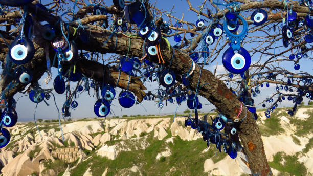 istock Evil Eye Tree Overlooking Pigeon Valley in Cappadocia 949897228