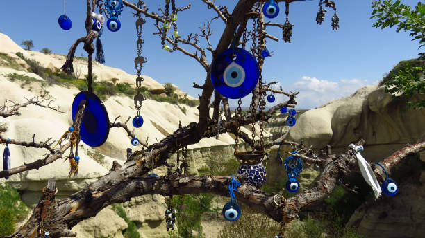 istock Evil Eye Tree Overlooking Pigeon Valley in Cappadocia 949897252