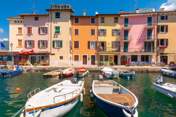 istock colorful small harbor on Lake Garda, Italy 949902878