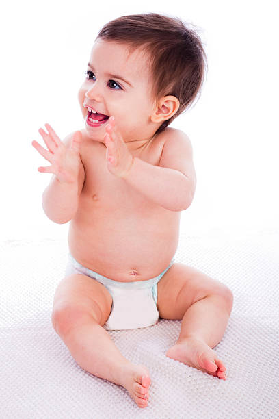 istock Cute baby sitting and enjoying 94990428