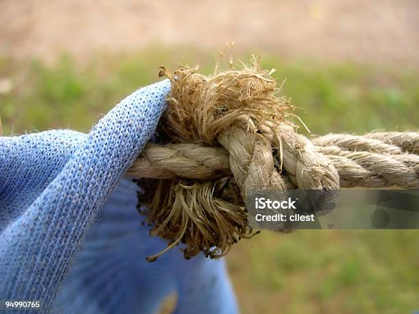 Knot In A Rope Stock Photo - Download Image Now - Blue, Brown, Color Image