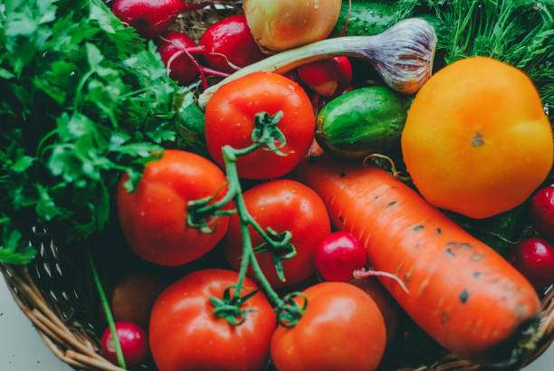 istock Fresh organic vegetables in the basket 949924618
