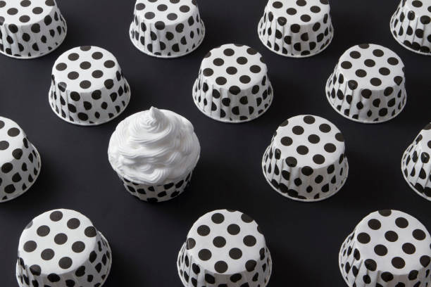 Black and White Polka Dot Muffin Tins