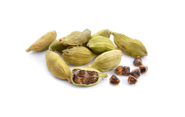 Cardamon pods isolated. Cardamon pods isolated. Cardamom stock pictures, royalty-free photos & images