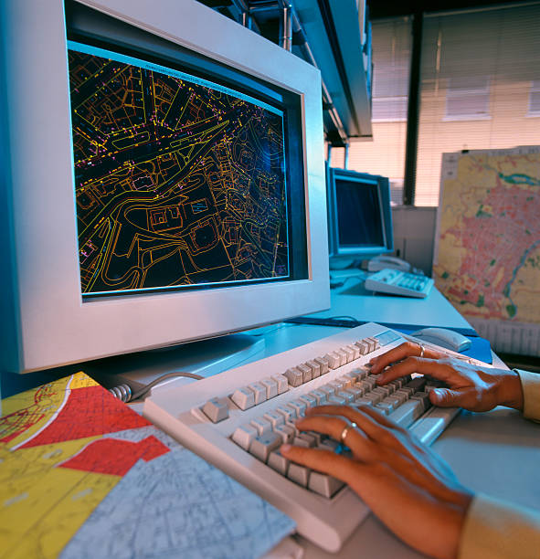 istock Urban cad planning on computer, informatic industry 94993167
