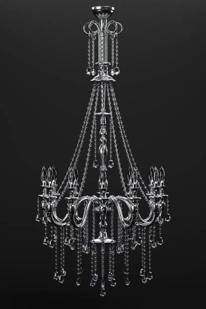 istock Realistic 3d Render of Crystal Chandelier 949939962