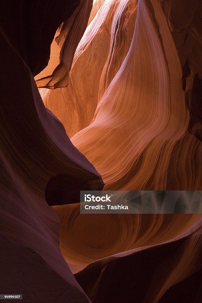 Antelope canyon Lower Antelope canyon near Page, Arizona Above Stock Photo