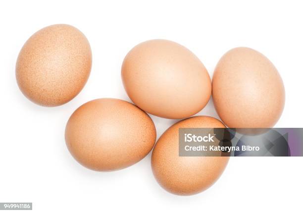 Fresh Chicken Egg Isolated On White Stock Photo - Download Image Now - Egg - Food, Cut Out, On Top Of
