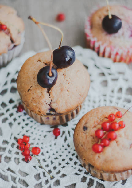 istock homemade muffins stuffed with cherries and red currant 949956854