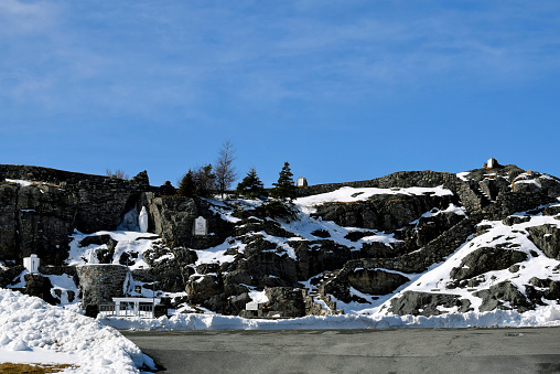 our Lady of Lourdes Grotto a outdoors shrine in Flatrock, Newfoundland Canada