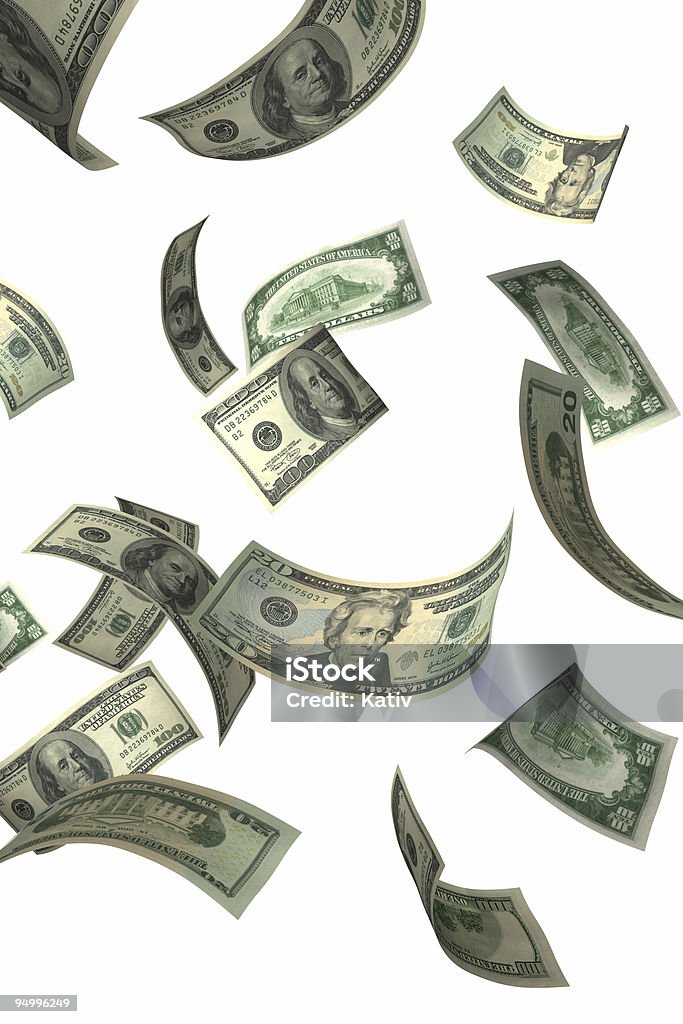 Деньги падающие - Стоковые фото Деньги с неба роялти-фри