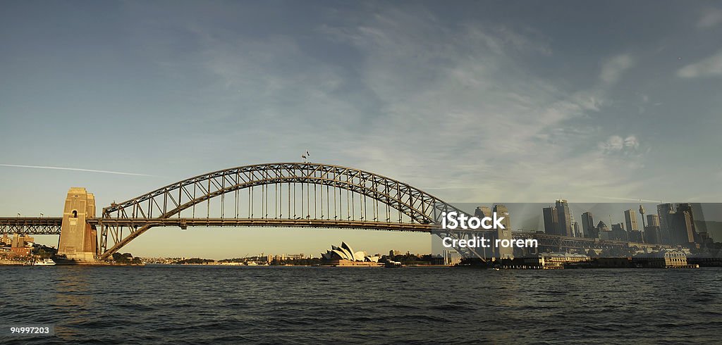 Harbour Bridge - Lizenzfrei Abenddämmerung Stock-Foto
