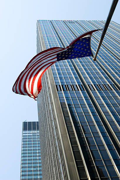 istock American flag flying over Manhattan 94997745
