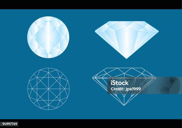 Dimonds Layout Diamond Cut Layouts In A Blue Background Stock Illustration - Download ...