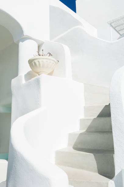Traditional white architecture on Santorini island, Greece.
