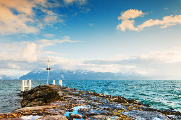 Lake Geneva in Lausanne, Switzerland