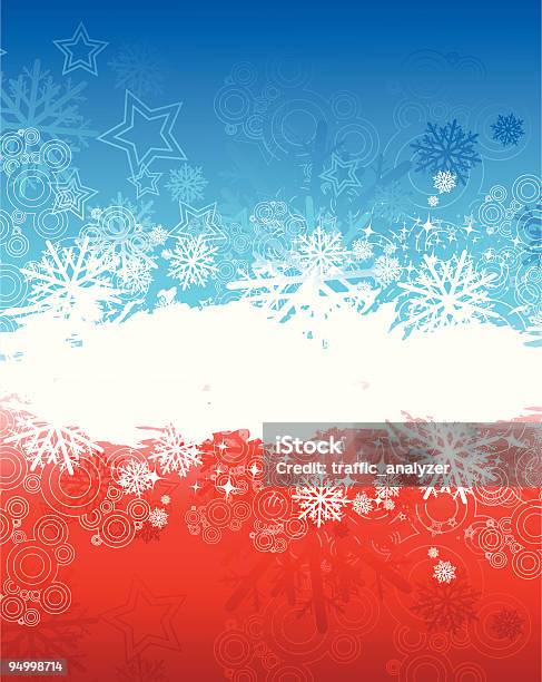 Fundo De Natal Azulvermelho - Arte vetorial de stock e mais imagens de Abstrato - Abstrato, Arte, Azul