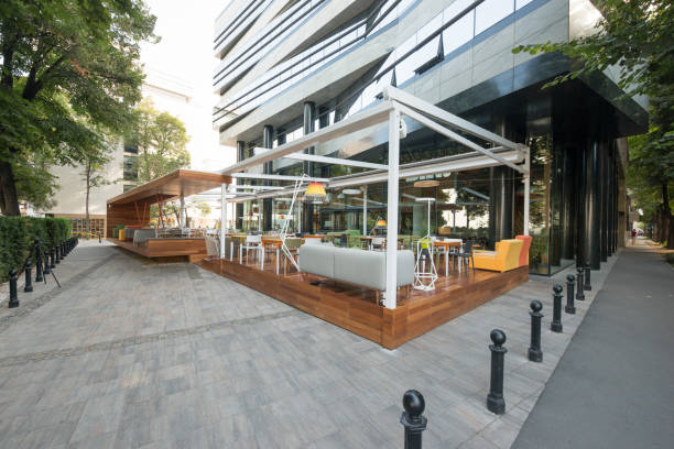 istock Modern restaurant terrace in the summer 949989304