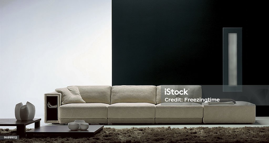 Moderne Wohnzimmer und Sofa - Lizenzfrei Innenaufnahme Stock-Foto