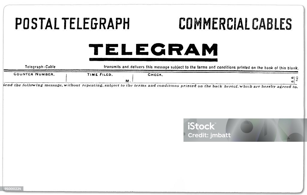 Vintage telegrama - Foto de stock de Telegrama royalty-free