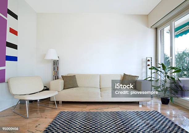 Aconchegante Moderno Flat - Fotografias de stock e mais imagens de Sala de Estar - Sala de Estar, Largo - Descrição Física, Aconchegante