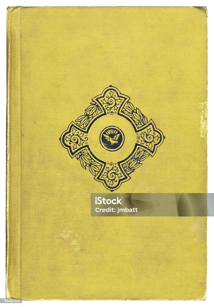 Vintage copertina in giallo - Foto stock royalty-free di Libro vecchio