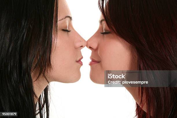 Two Girls Lovers Stock Photo - Download Image Now - Couple - Relationship, Cut Out, Lesbian