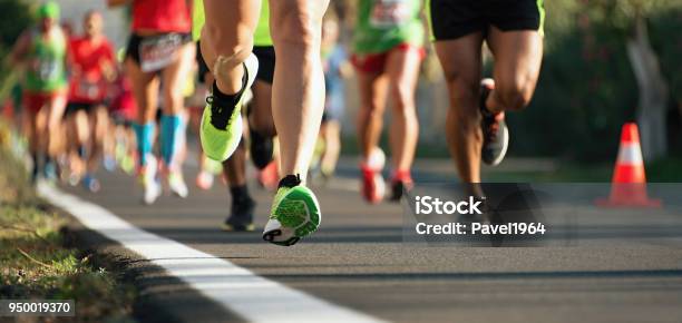 Marathon Running Stock Photo - Download Image Now - Running, Marathon, Sports Race