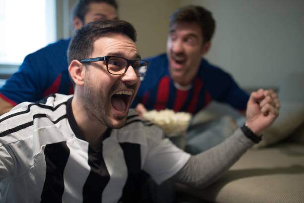 istock Ecstatic male football supporter 950020588