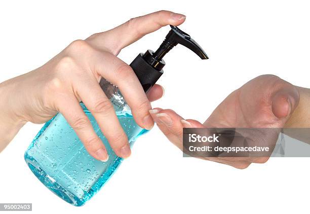 Moisturizing Higienizante Das Mãos - Fotografias de stock e mais imagens de Desinfetante de mãos - Desinfetante de mãos, Dedo Humano, Fotografia - Imagem