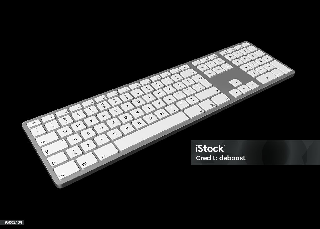 Teclado de computador - Foto de stock de Branco royalty-free