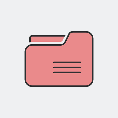 Folder. Sign Computer Computer Folder Symbol Concept Stock Illustration - Download Image Now ...