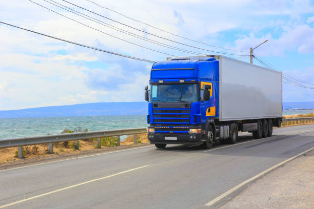 istock Truck is moving along the highway 950032160