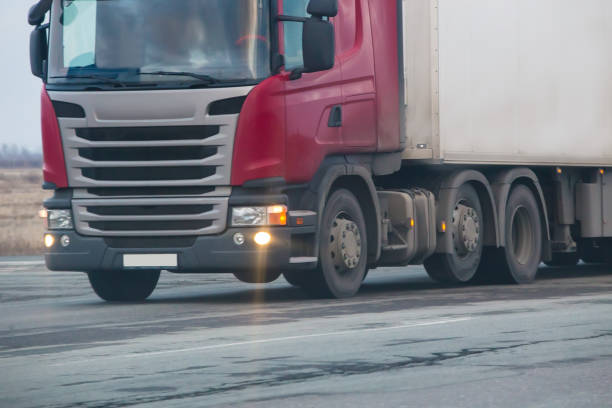 istock Big truck on the highway 950032170