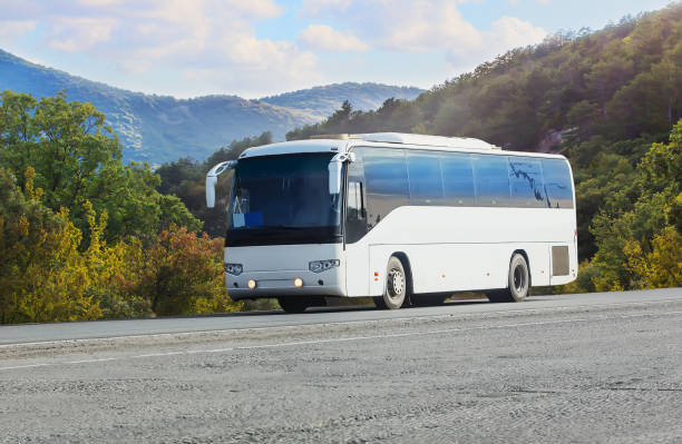 istock Bus Rides on the Picturesque mountain highway 950032246