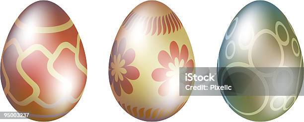 Uova Di Pasqua - Immagini vettoriali stock e altre immagini di Brillante - Brillante, Colore descrittivo, Decorazione festiva