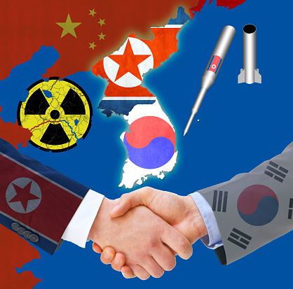 The Republic of Korea and North Korea open the gates of peace through dialogue.