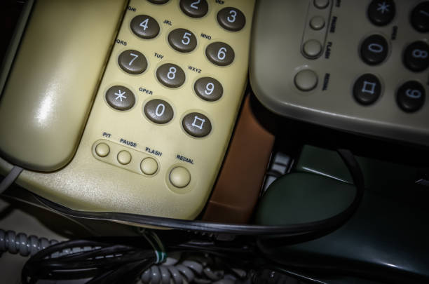 istock Old analog telephones 950034932