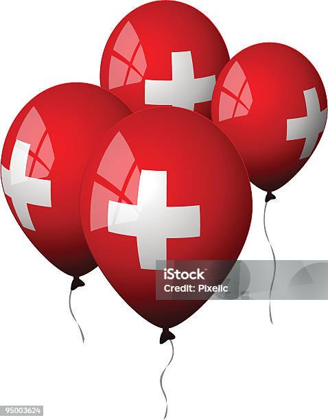 스위스풍선 스위스에 대한 스톡 벡터 아트 및 기타 이미지 - 스위스, 풍선, 스위스 국기