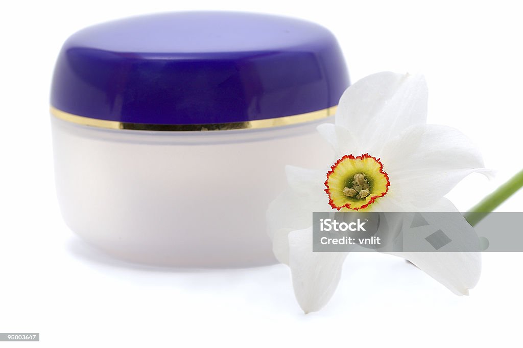 Creme cosmético com flores - Royalty-free Cosmética Foto de stock