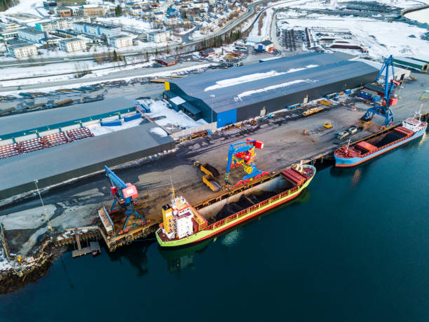 istock Big ships import/export and business logistic and cranes 950036486