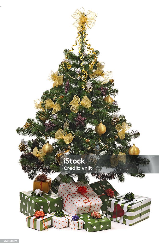 Abeto de árvore de Natal - Foto de stock de Amontoamento royalty-free