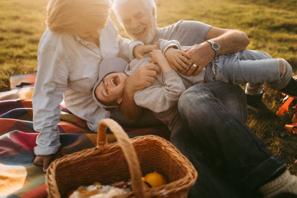 istock Having fun on picnic with my grandparents 950040298