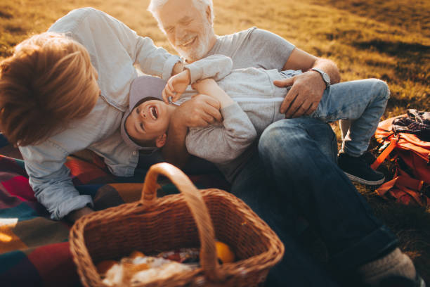 istock Having fun on picnic with my grandparents 950040350
