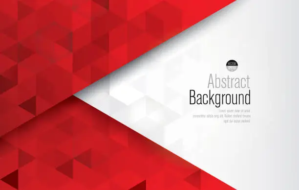 Vector illustration of Red and white abstract background vector.
