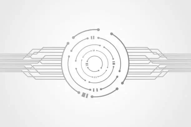 Vector illustration of Circle digital technology , logo design template