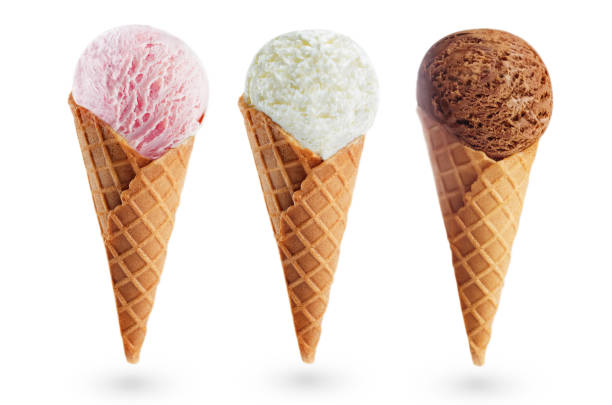 istock Strawberry, Vanilla and chocolate ice creams 950045672