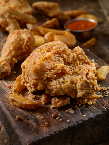 Fried Chicken and Fries